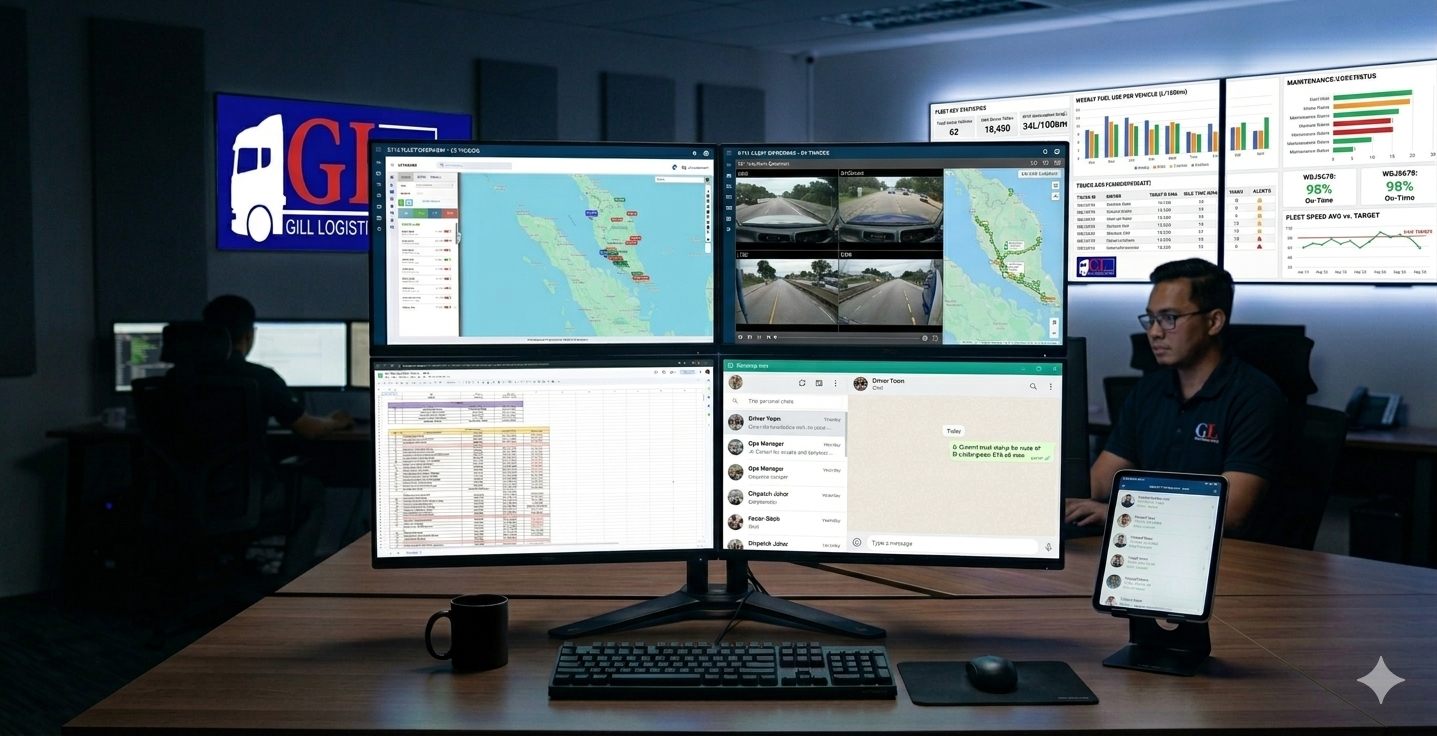 GLSB 24-hour command centre — live fleet monitoring